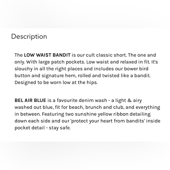 NWT One Teaspoon Malibu Bandits Palm Tree Denim Jean Shorts in Ocean Blue Sz 28 - Picture 9 of 9